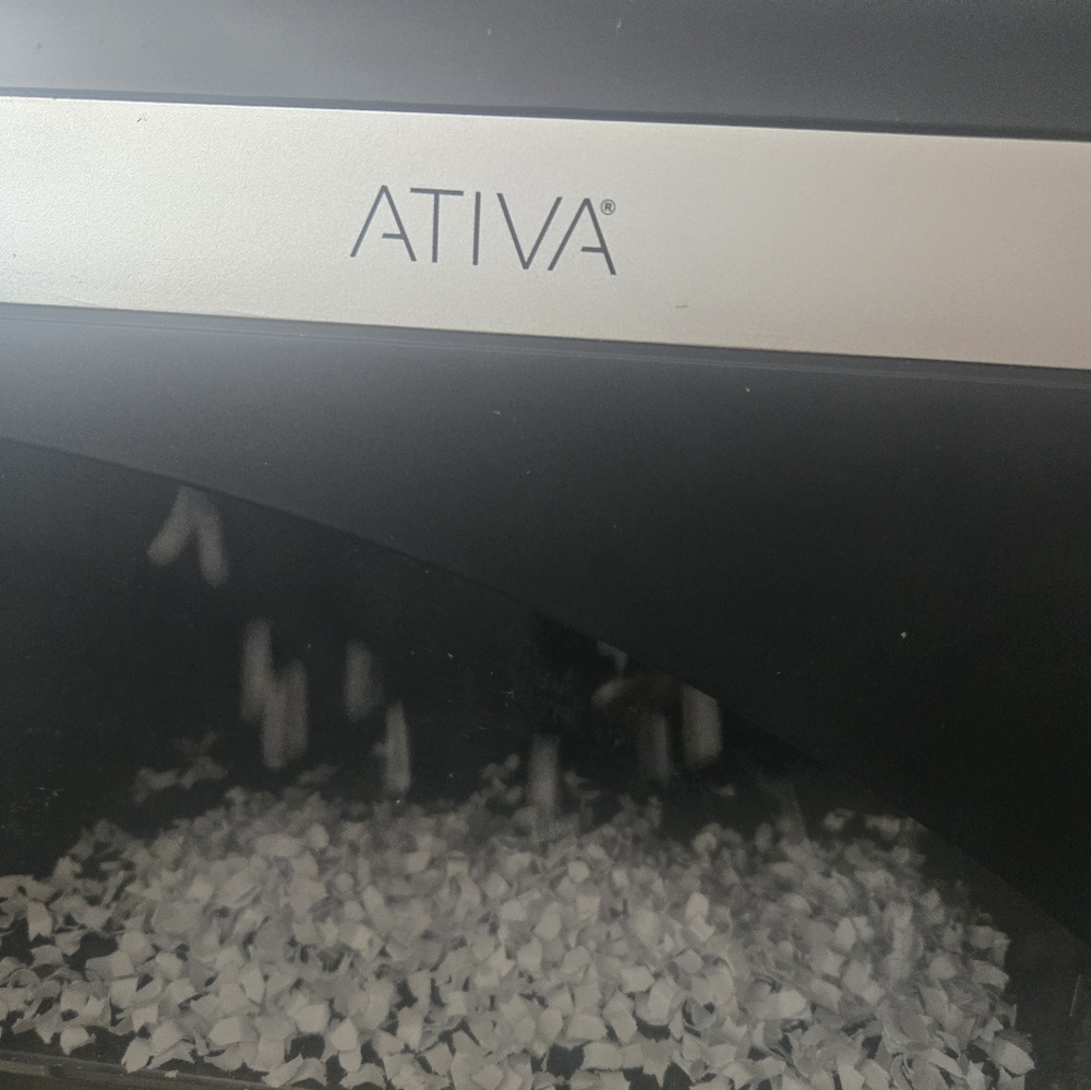 Black Paper Shredder with Control Buttons